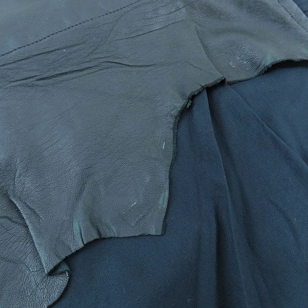 実際に弊社で買取させて頂いたmastermind JAPAN/マスターマインドジャパン レザー切替 長袖シャツ MH-SH1-02/Lの画像 5枚目