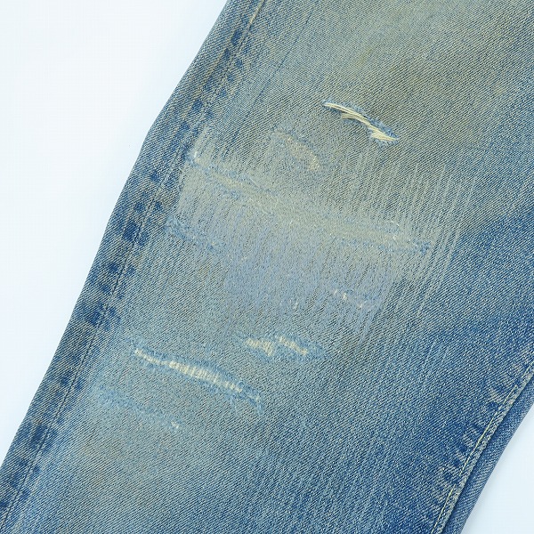 実際に弊社で買取させて頂いたLEVI'S/リーバイス ヴィンテージ 501 66前期 ボタン裏刻印6/点々/Vステッチ ボタンフライデニムパンツの画像 4枚目