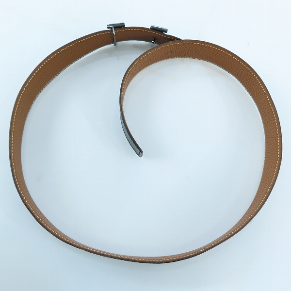 実際に弊社で買取させて頂いたHERMES/エルメス コンスタンス/Hロゴバックル/□G刻印 リバーシブル レザーベルト の画像 8枚目