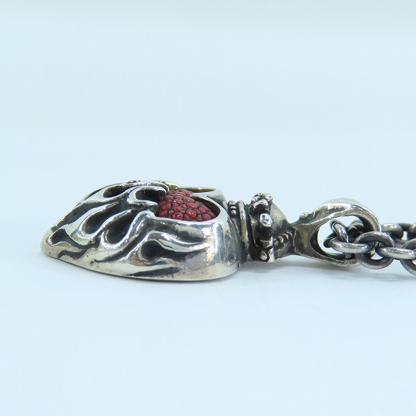 実際に弊社で買取させて頂いた【キャラ付き】LEATHERS & TREASURES/レザーズアンドトレジャーズ フレームハート ペンダント/ネックレスの画像 3枚目