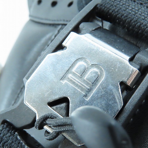 実際に弊社で買取させて頂いたBALMAIN/バルマン レザー ハイカット ロゴ ベルト スニーカーブラック SM0C172/42の画像 6枚目