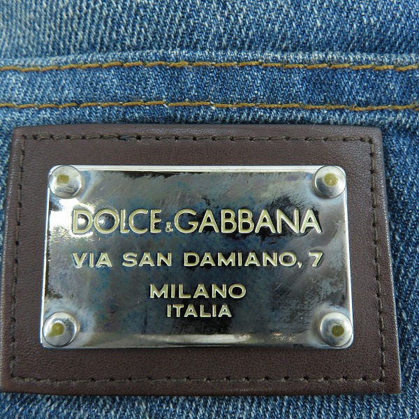 実際に弊社で買取させて頂いたDOLCE&GABBANA/ドルチェ&ガッバーナ 16GREEN メタルロゴプレート ダメージ加工 デニム パンツ/ジーンズ G3FBCP/G8I29/48の画像 2枚目
