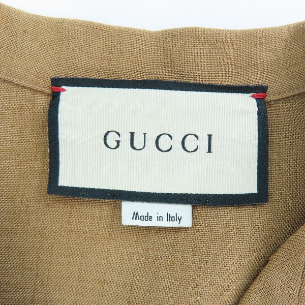 実際に弊社で買取させて頂いた【JPタグ】GUCCI/グッチ 20SS レーヨン オープンカラー ボーリングシャツ 623169 Z403L/42の画像 2枚目