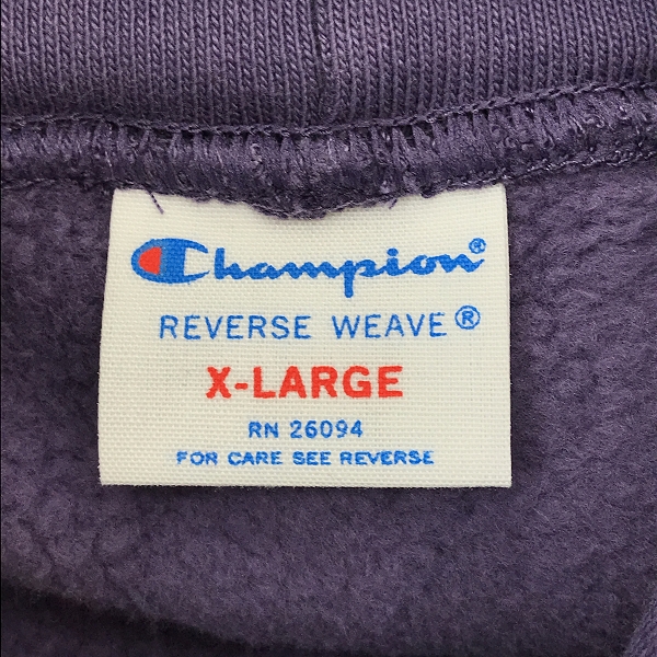 実際に弊社で買取させて頂いたChampion/チャンピオン REVERSE WEAVE/リバースウィーブ プルオーバーパーカー XLの画像 2枚目