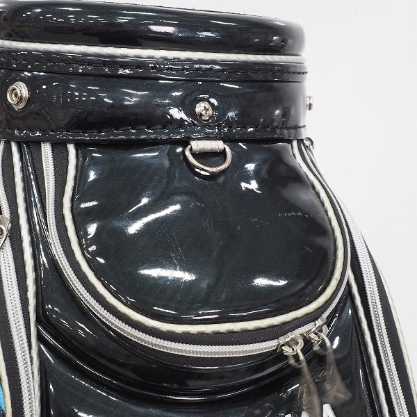 実際に弊社で買取させて頂いたHONMA/ホンマ ゴルフ CB-1728 9型 5分割キャディバッグ エナメル ブラックの画像 5枚目