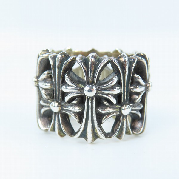 実際に弊社で買取させて頂いたCHROME HEARTS/クロムハーツ CEMETERY RING/セメタリークロス リング/21.5-23号の画像 1枚目