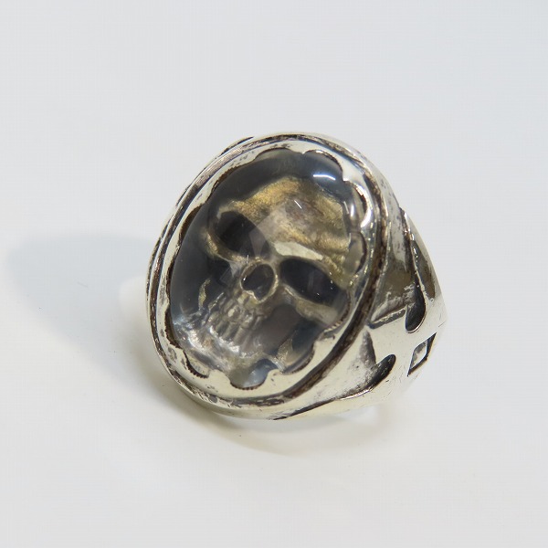 実際に弊社で買取させて頂いたCRAZY PIG DESIGNS/クレイジーピッグ クリスタル スカルリング CPJ137/21-21.5号