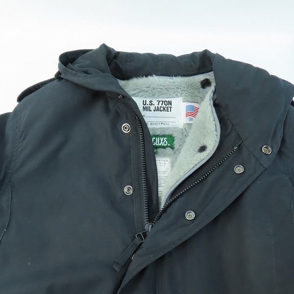 実際に弊社で買取させて頂いたSCHOTT×DELUXE/ショット×デラックス ボアライナー付き モッズコート 06AD5010/Mの画像 2枚目