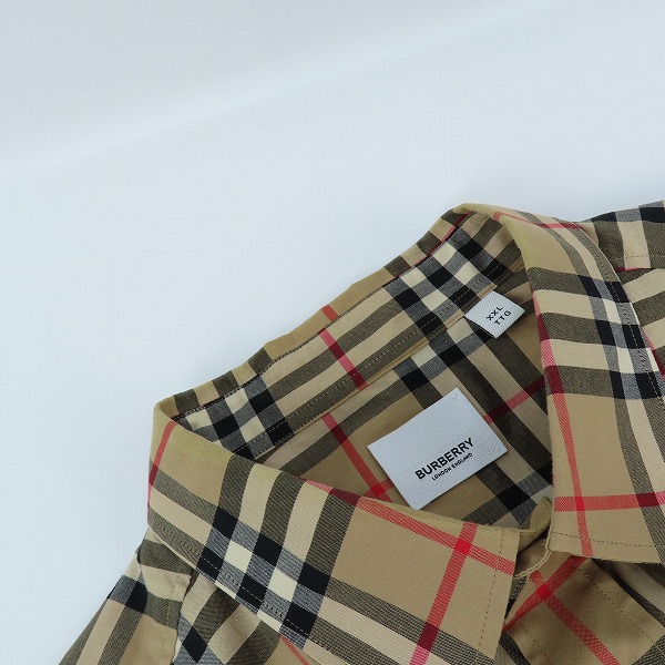 実際に弊社で買取させて頂いた【JPタグ】BURBERRY/バーバリー ノバチェック 長袖シャツ THTHAGAR129SAM /XXLの画像 5枚目