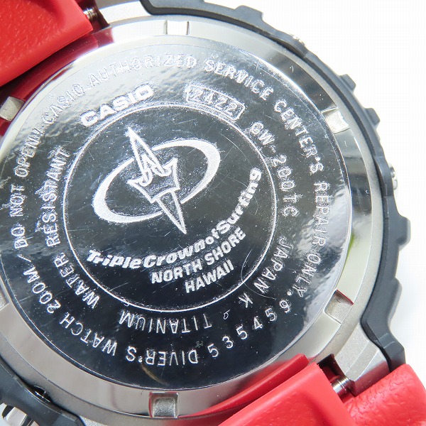 実際に弊社で買取させて頂いたG-SHOCK/Gショック FROGMAN/フロッグマン '05年モデル トリプルクラウン GW-200TC-4JRの画像 4枚目