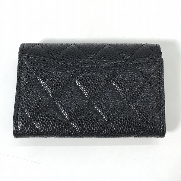 実際に弊社で買取させて頂いたCHANEL/シャネル ココマーク マトラッセ コインケース キャビアスキン 31706207の画像 1枚目