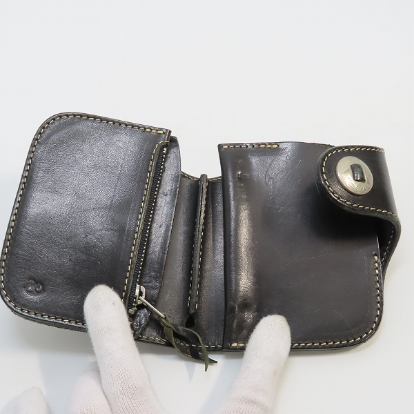 実際に弊社で買取させて頂いたRED MOON/レッドムーン コンチョ レザー ウォレットの画像 3枚目