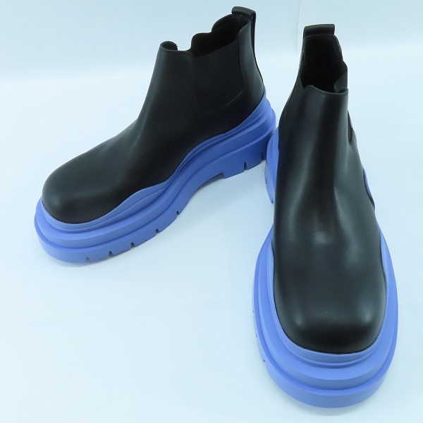 実際に弊社で買取させて頂いたBOTTEGA VENETA/ボッテガヴェネタ タイヤアンクル サイドゴア チェルシーブーツ ブラック×パープル/45