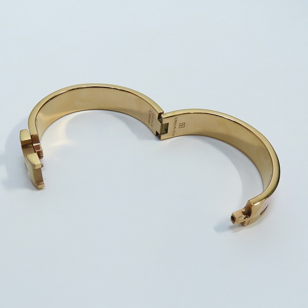 実際に弊社で買取させて頂いたHERMES/エルメス クリックH バングル/ブレスレット ゴールド×ピンクの画像 7枚目