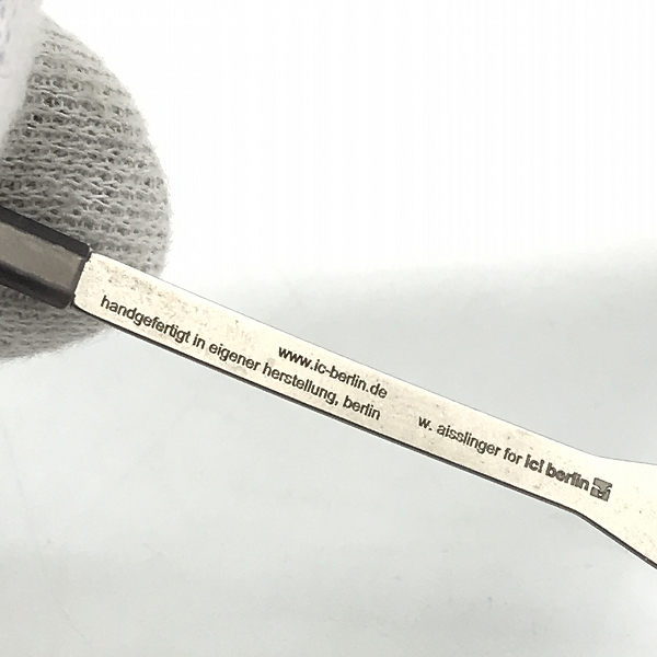 実際に弊社で買取させて頂いたic! berlin/アイシーベルリン Tina H. メガネフレーム アイウェア シルバー×パープルの画像 6枚目