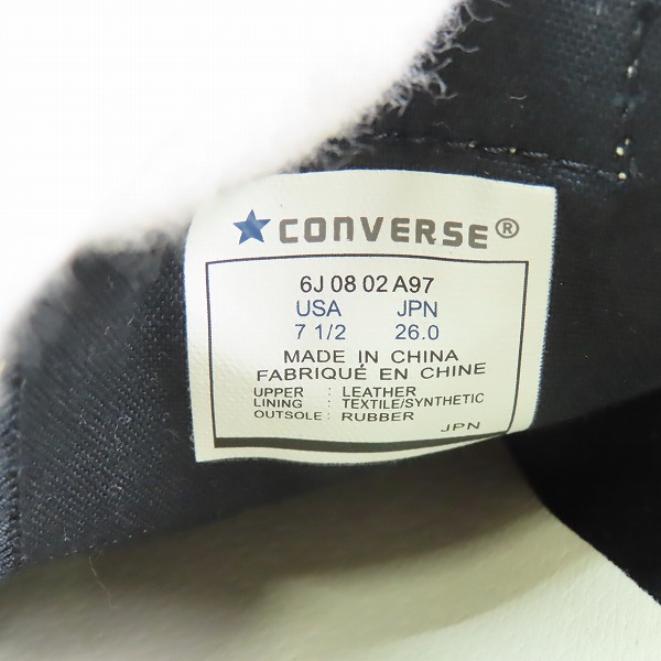実際に弊社で買取させて頂いたCONVERSE/コンバース ALL STAR G&S OX 100th Anniversary Collection/オールスター 100周年 ブラック/26.0の画像 5枚目