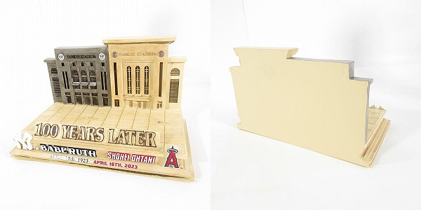 実際に弊社で買取させて頂いたFOCO DUAL BOBBLE  ボブルヘッド ヤンキース ベーブ・ルース/エンゼルス 大谷翔平 100 Years Later 首振り フィギュアの画像 6枚目