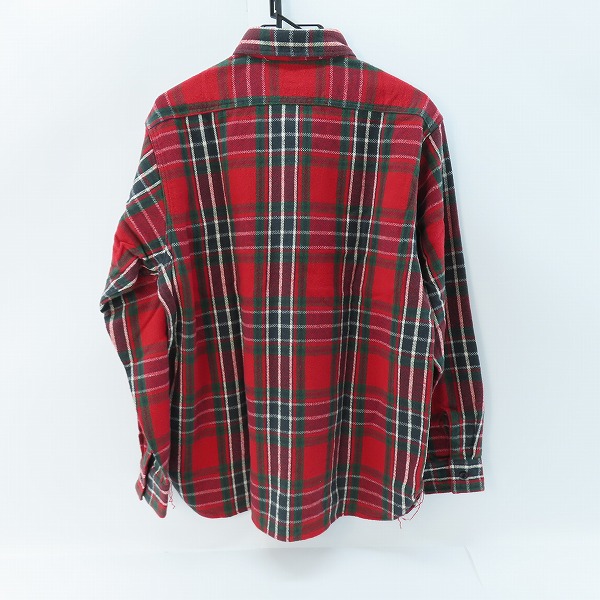 実際に弊社で買取させて頂いた【未使用】 SUGAR CANE/シュガーケーン TWILL CHECK WORK SHIRT/ツイルチェック ワークシャツ/ネルシャツ レッド SC28501/XLの画像 1枚目