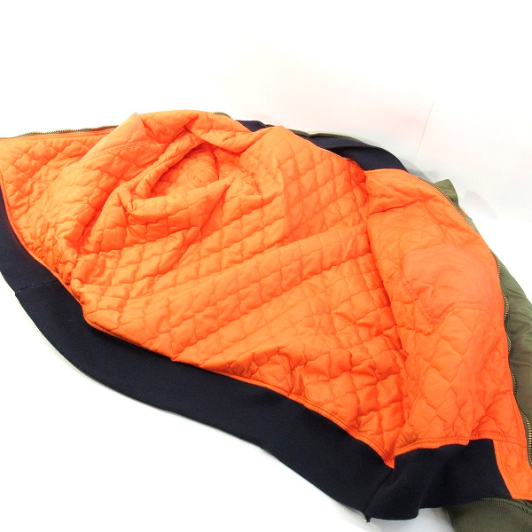 実際に弊社で買取させて頂いたkolor/カラー 22AW ナイロン サテン MA-1 ブルゾン/ジャケット 22WCM-G09111/2の画像 4枚目