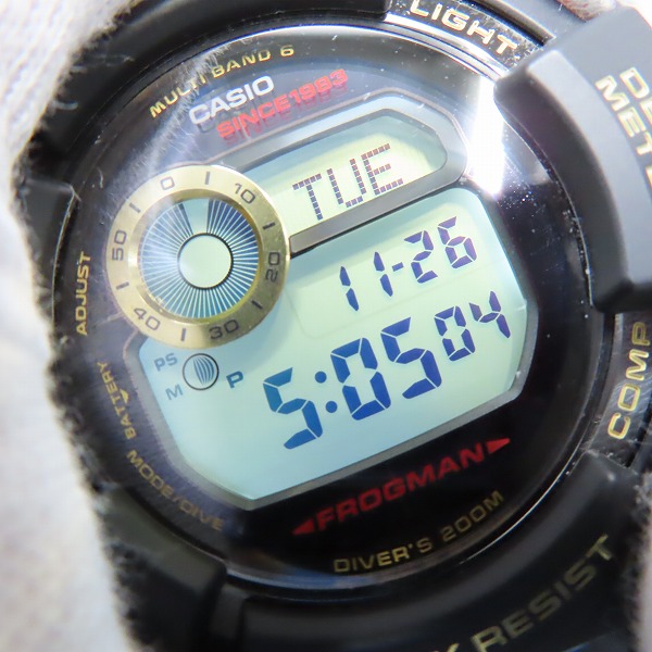 実際に弊社で買取させて頂いたG-SHOCK/Gショック FROGMAN/フロッグマン 35th Anniversary ゴールドトルネード GWF-D1035B-1JRの画像 5枚目