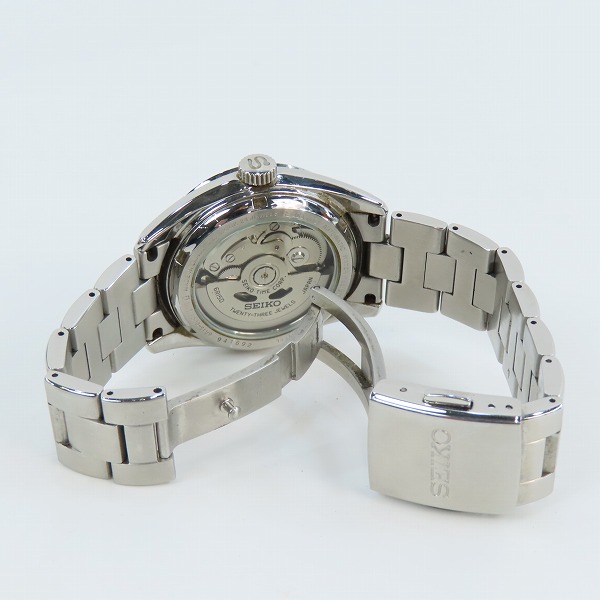 実際に弊社で買取させて頂いたSEIKO/セイコー MECHANICAL/メカニカル 自動巻き 白文字盤 腕時計/ウォッチ 6R15-00C1の画像 4枚目