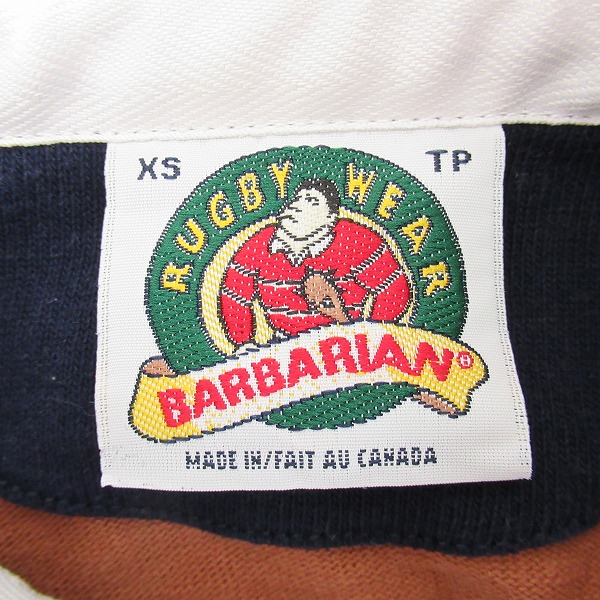 実際に弊社で買取させて頂いたBARBARIAN RUGBY WEAR/バーバリアン 長袖 ラグビーシャツ /XSの画像 2枚目