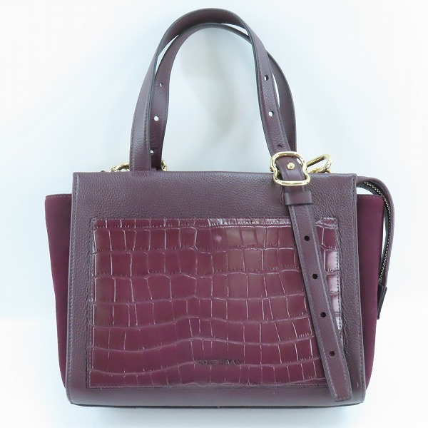 実際に弊社で買取させて頂いたCOLE HAAN/コールハーン ショルダーバッグ レザー クロコダイル型押し 切替/230709