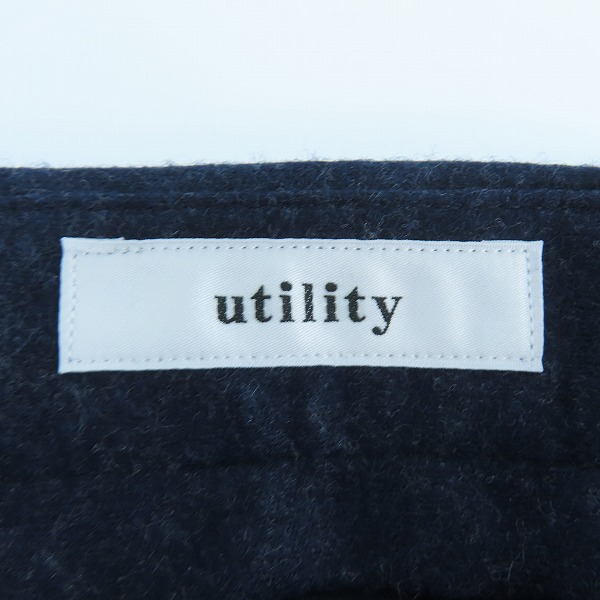 実際に弊社で買取させて頂いたTOMORROWLAND/トゥモローランド utility ウールフランネル ノープリーツイージースラックス 61-04-15-04502/Sの画像 3枚目