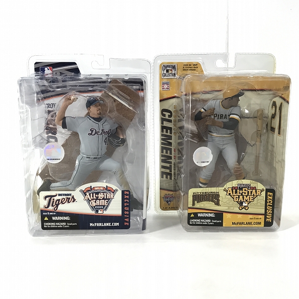 実際に弊社で買取させて頂いた【未開封】McFARLANE TOYS/マクファーレントイズ ROBERTO CLEMENTE/TROY PERCIVAL フィギュア 2点セット