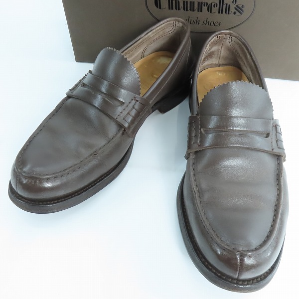 実際に弊社で買取させて頂いたChurch's/チャーチ Pembrey/ペンブリー レザー ペニー ローファー 6.5