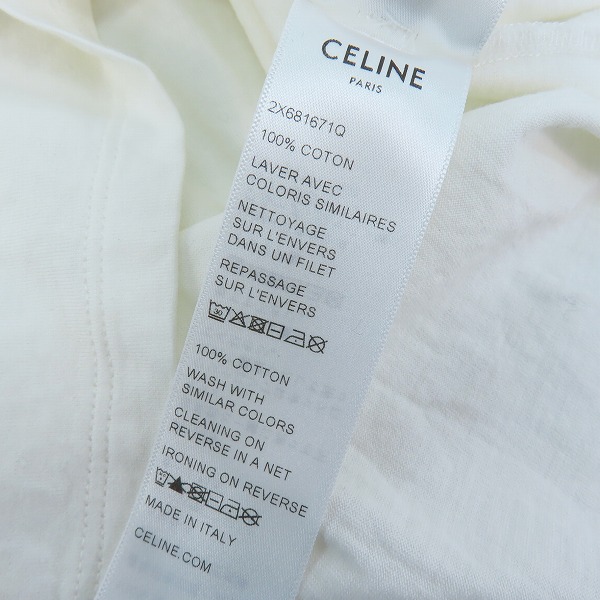 実際に弊社で買取させて頂いたCELINE/セリーヌ ロゴ 半袖 Tシャツ/カットソー 2X681671Q/Sの画像 4枚目