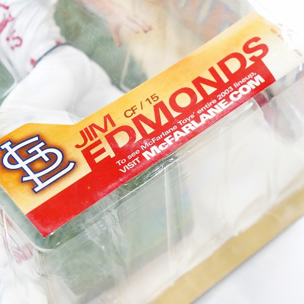 実際に弊社で買取させて頂いた【未開封】McFARLANE TOYS/マクファーレントイズ セントルイス・カージナルス #15 JIM EDMONDS ジム・エドモンズ フィギュア 白の画像 5枚目