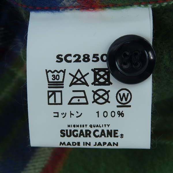 実際に弊社で買取させて頂いた(2)【未使用】SUGAR CANE/シュガーケーン LIGHT FLANNEL CHECK WORK SHIRT/ライトフランネルチェックワークシャツ SC28505/Lの画像 3枚目