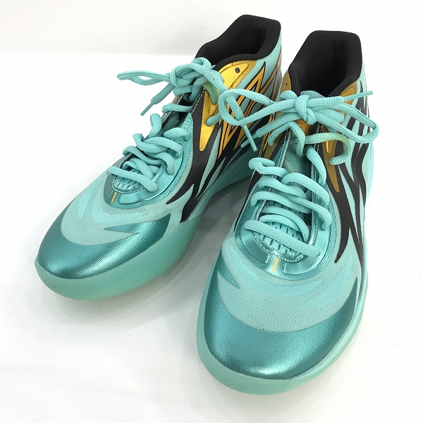 実際に弊社で買取させて頂いたPuma/プーマ MB02 Honeycomb/ハニカム ラメロ・ボール シグネイチャーモデル"Turquoise/Black/Yellow" 377590-01/27.5