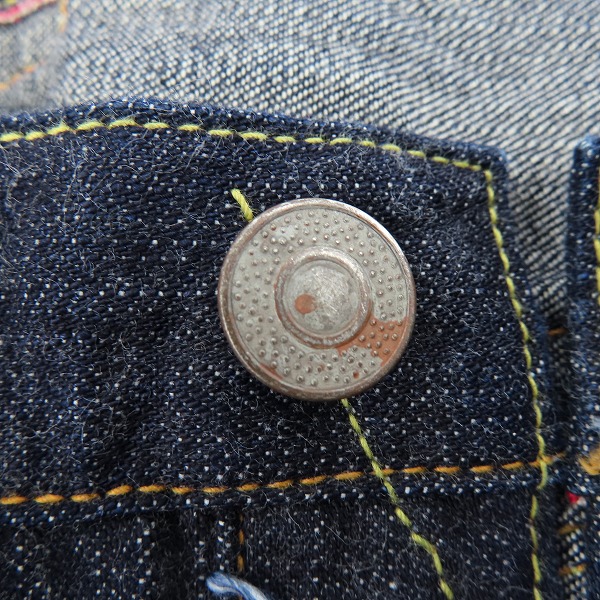 実際に弊社で買取させて頂いた【未使用】SUGAR CANE /シュガーケーン Lot003 片ポケ/シンチバック/ユニオンスター デニムパンツ SC40003A/W38L36の画像 4枚目