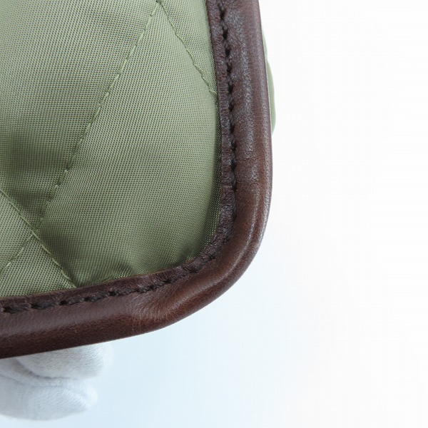 実際に弊社で買取させて頂いたNEIGHBORHOOD×PORTER/ネイバーフッド×ポーター VOYAGER レザー/キルティング トートバッグの画像 7枚目