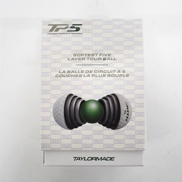 実際に弊社で買取させて頂いた【未使用】Kith×TaylorMade/キス×テーラーメイド TP5 ゴルフボール ホワイト 1ダースの画像 5枚目