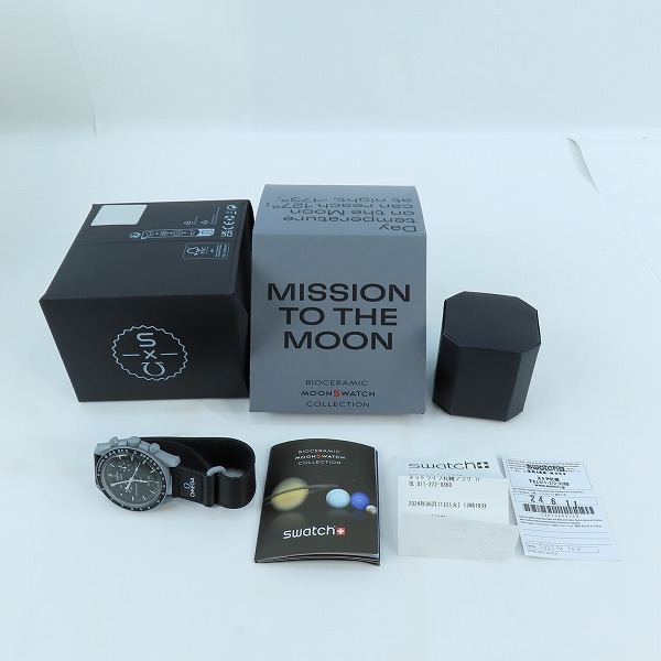 実際に弊社で買取させて頂いた【保証期間内】OMEGA×SWATCH/オメガ×スウォッチ スピードマスター MISSION TO THE MOON  腕時計 SO33M100の画像 8枚目