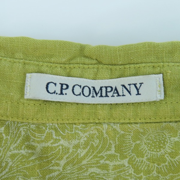 実際に弊社で買取させて頂いたC.P COMPANY/シーピーカンパニー リネン プルオーバー半袖シャツ XLの画像 2枚目