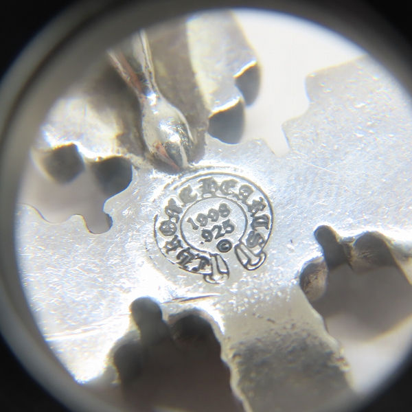 実際に弊社で買取させて頂いた【インボイス原本】CHROME HEARTS/クロムハーツ フィリグリークロスペンダントｗ/プレーンベイル チャーム XSの画像 6枚目