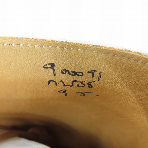 実際に弊社で買取させて頂いたTrickers/トリッカーズ MOLTON/モールトン カントリーブーツ ウイングチップ ホワイト M2508/9の画像 5枚目