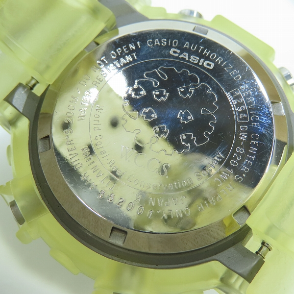 実際に弊社で買取させて頂いたG-SHOCK/Gショック W.C.C.S FROGMAN/フロッグマン ELマンタ DW-8201WC-7Tの画像 3枚目