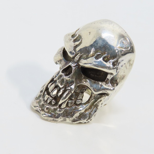 実際に弊社で買取させて頂いたCRAZY PIG DESIGNS/クレイジーピッグ PSYCHO S.O.B. SKULL RING サイコソブスカル リング/18.5-19.5号