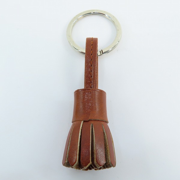 実際に弊社で買取させて頂いたJOHN LOBB/ジョンロブ  POMPOM KEYRING/キーホルダー キーリング ブラウンの画像 2枚目