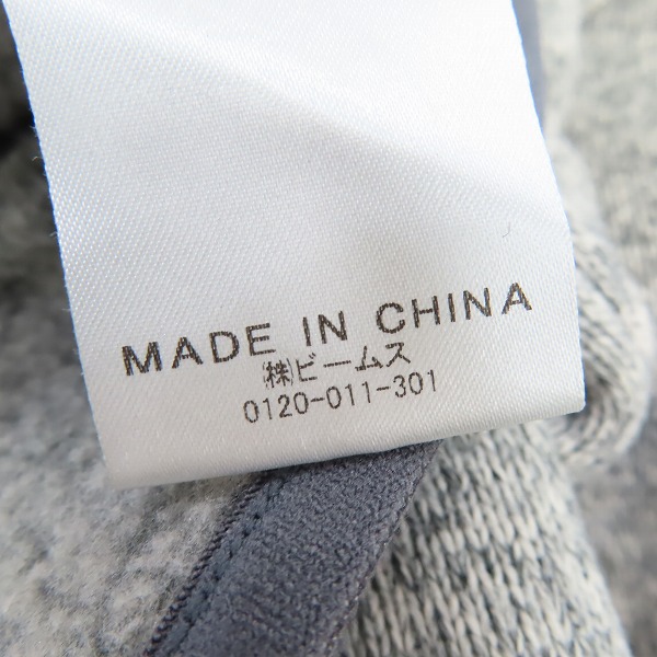 実際に弊社で買取させて頂いたBEAMS GOLF/ビームスゴルフ 20AW ポーラーテック フリース フーディー/プルオーバーパーカー グレー 82-13-0139-336/L　の画像 4枚目