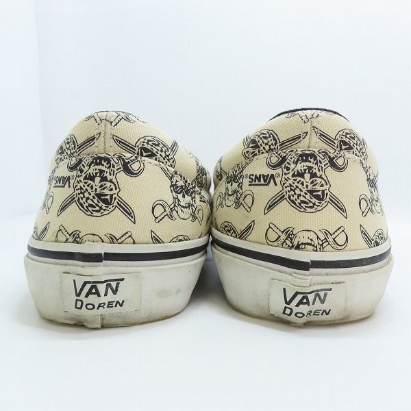 実際に弊社で買取させて頂いたVANS バンズ VAN DOREN/バンドーレン スカル パイレーツ 80s復刻モデル ローカットスニーカー TB6Q/8.5の画像 1枚目