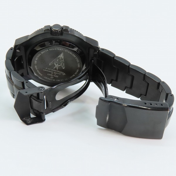 実際に弊社で買取させて頂いたLUMINOX/ルミノックス NIGHTHAWK/ナイトホーク F-117 クオーツ 黒文字盤 腕時計 3400の画像 3枚目