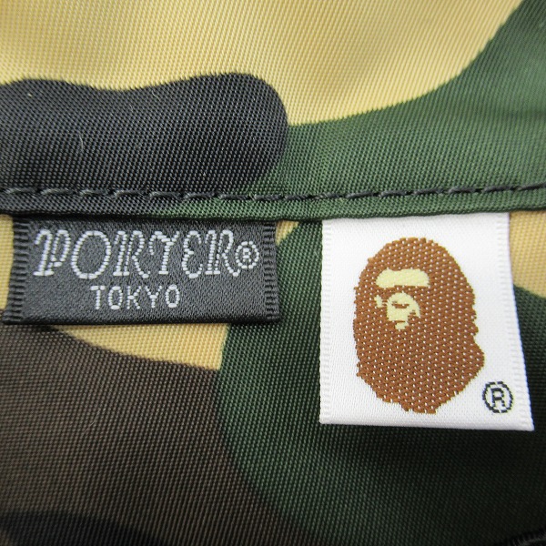 実際に弊社で買取させて頂いた【未使用】A BATHING APE ×PORTER/アベイシングエイプ×ポーター 1ST CAMO LONG WALLET ロングウォレット 001GDG831972Xの画像 5枚目