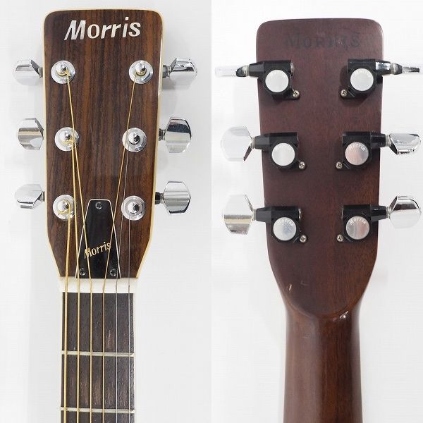 実際に弊社で買取させて頂いた★Morris/モーリス W-28 幌馬車ラベル アコースティックギター/アコギ  ソフトケース付の画像 2枚目