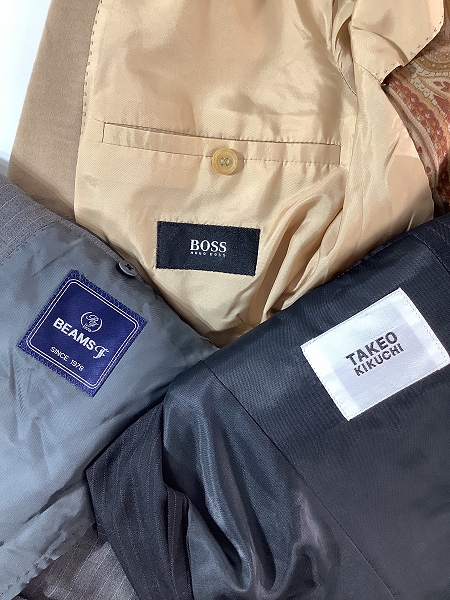 実際に弊社で買取させて頂いた【おまとめ】ヒューゴボス/タケオキクチ/ビームス 等 ストライプジャケット/ジャケット/テーラードジャケット 他の画像 1枚目